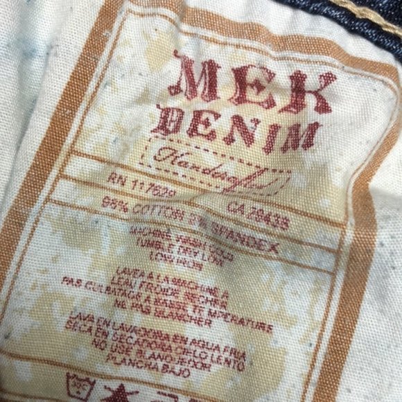 PREMIUM HANDCRAFTED MEK DENIM NEW YORK BOOT JEANS 27x34 ⭐️ - Picture 6 of 15